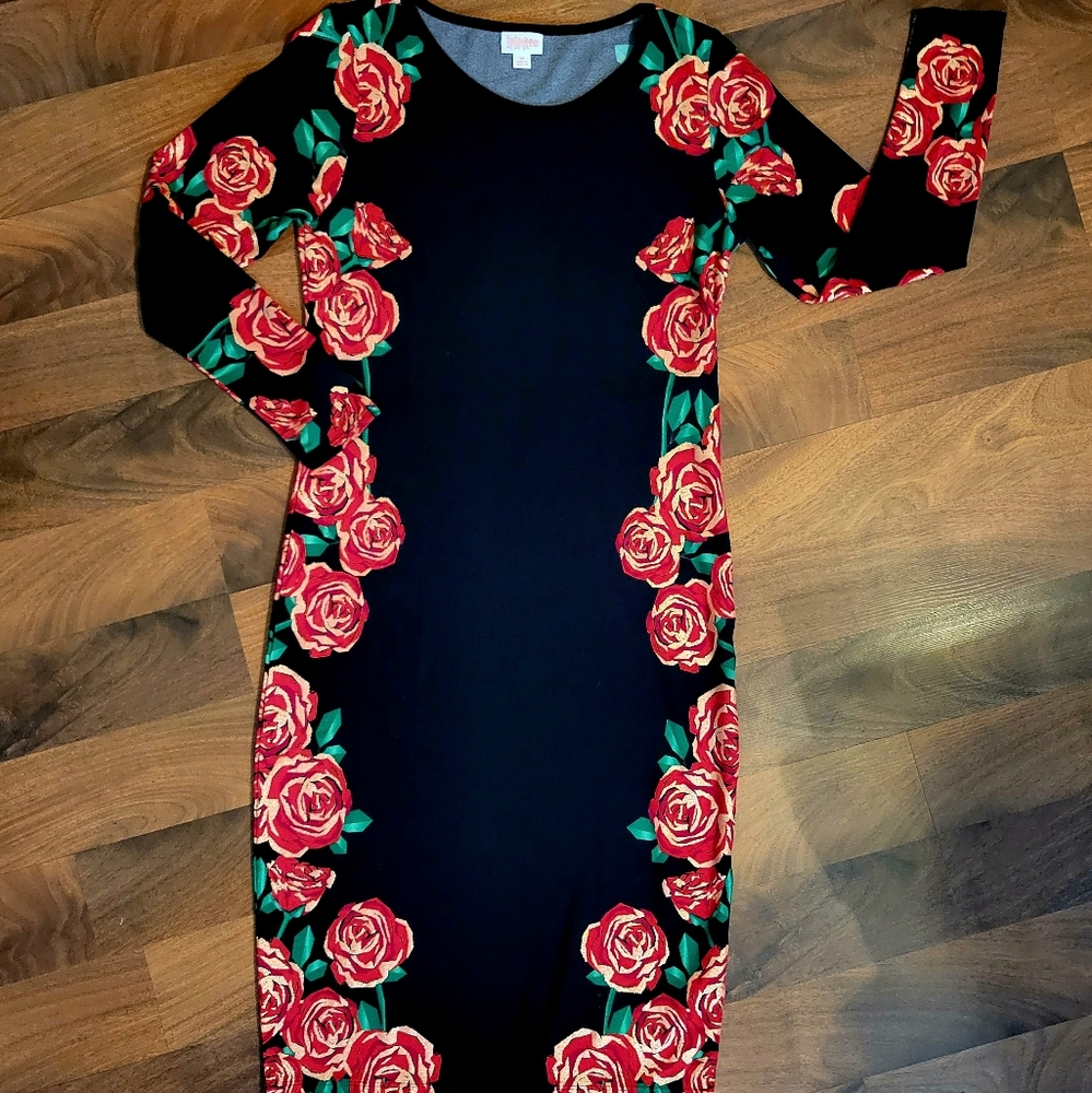EUC LuLaRoe Debbie Long Sleeve Dress ~ Size M